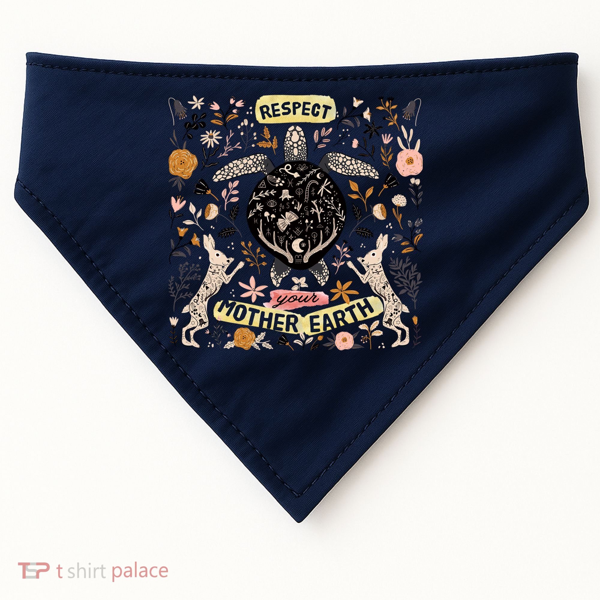 Respect Your Mother Earth Gift For Earth Day USA-Made Doggie Bandana