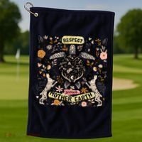 Respect Your Mother Earth Gift For Earth Day Golf Towel thumb 1