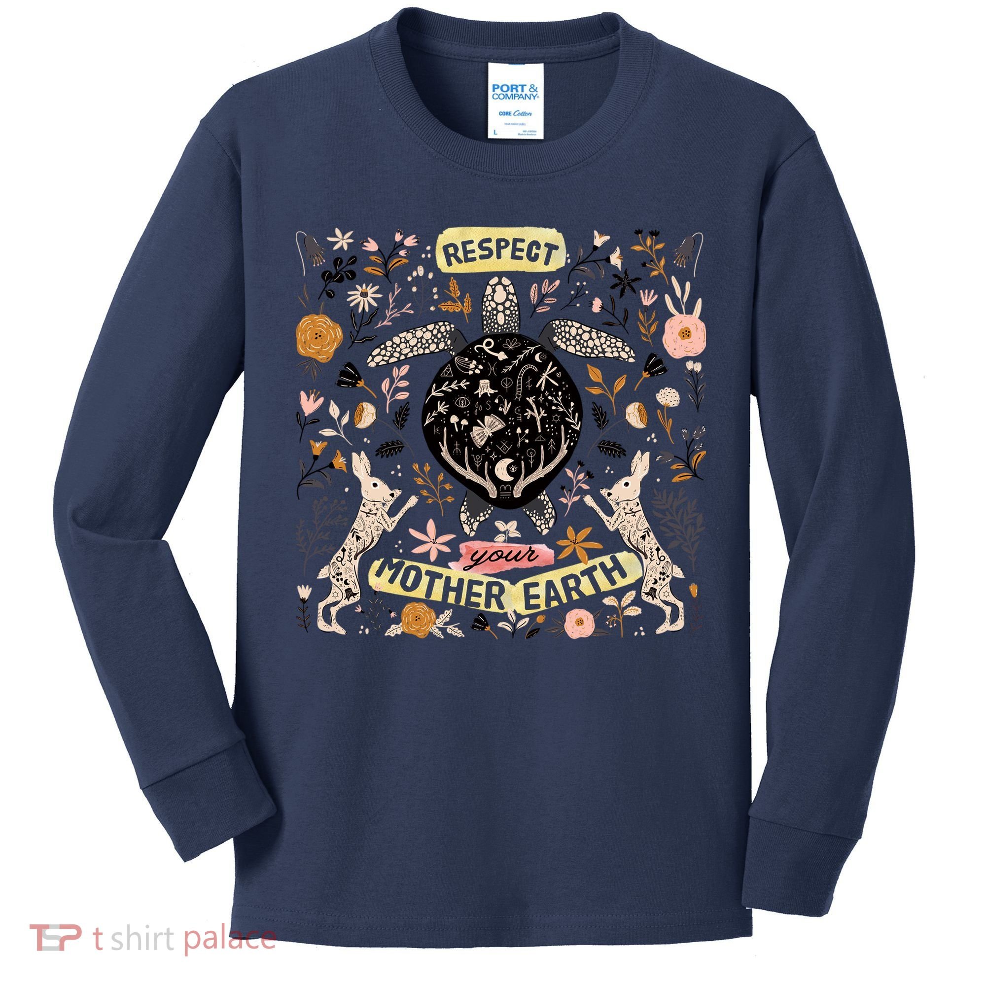 Respect Your Mother Earth Gift For Earth Day Kids Long Sleeve Shirt