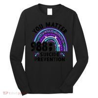 Rainbow You Matter 988 Suicide Prevention Awareness Ribbon Long Sleeve Shirt thumb 0