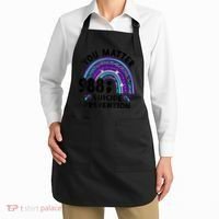 Rainbow You Matter 988 Suicide Prevention Awareness Ribbon Apron thumb 2