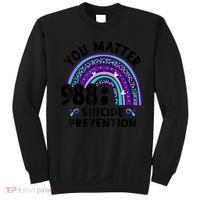 Rainbow You Matter 988 Suicide Prevention Awareness Ribbon Sweatshirt thumb 0