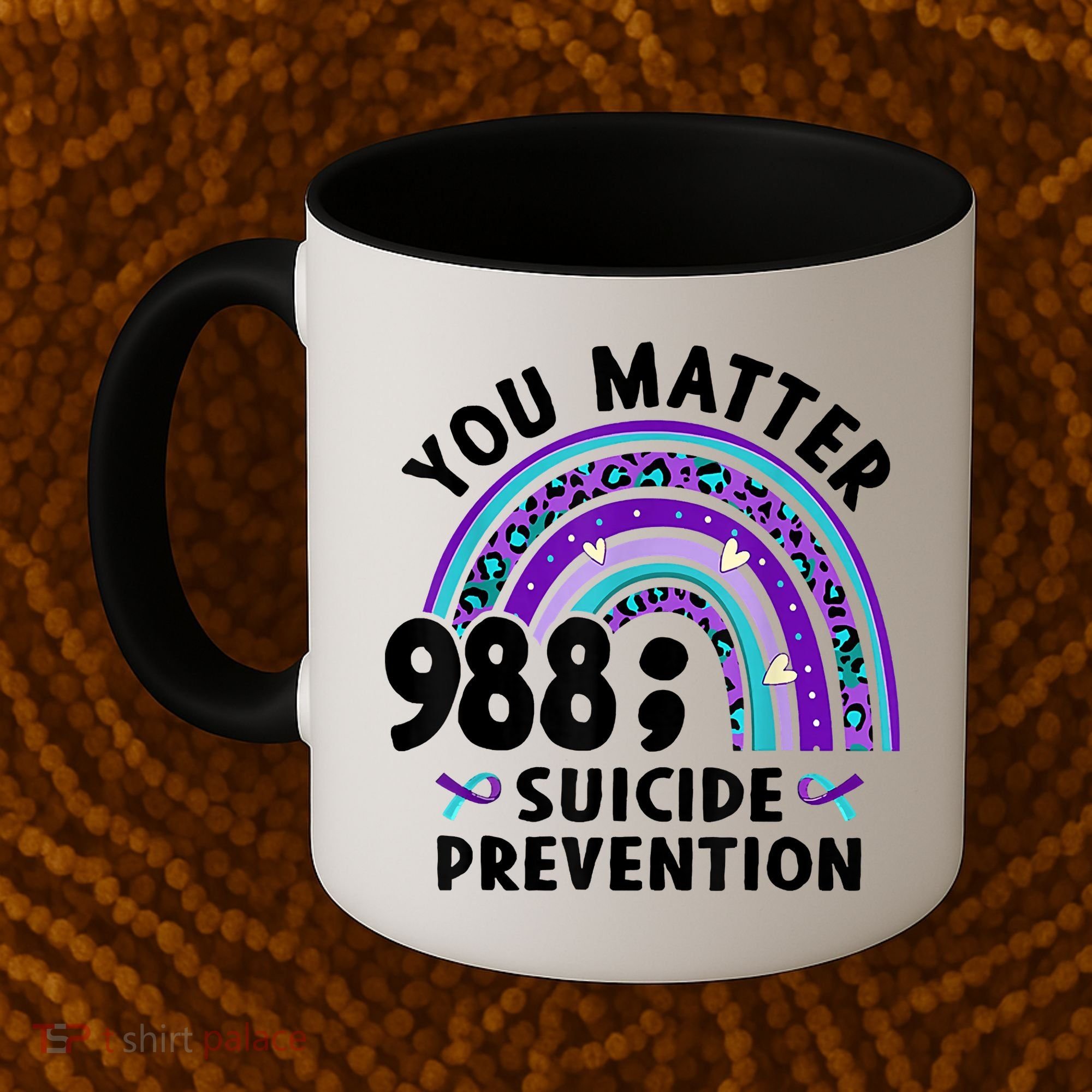Rainbow You Matter 988 Suicide Prevention Awareness Ribbon Coffee Mug
