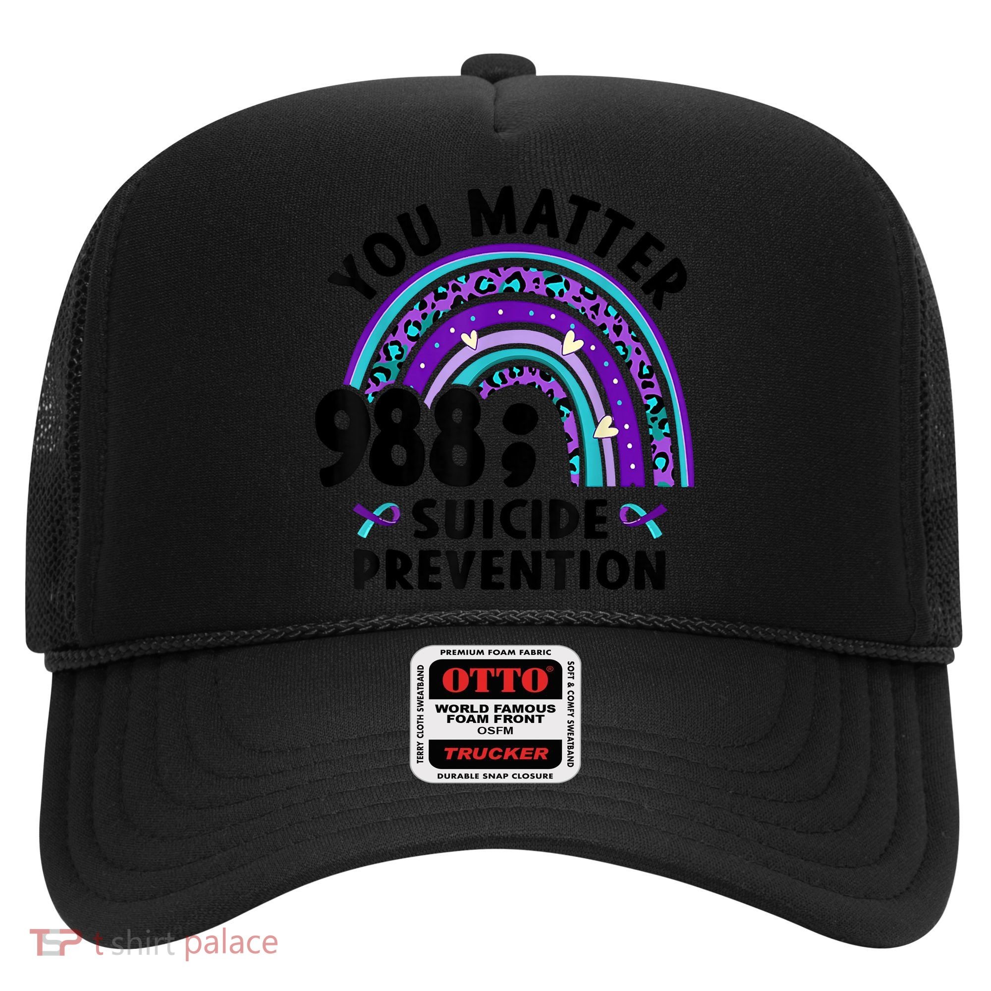 Rainbow You Matter 988 Suicide Prevention Awareness Ribbon Hat