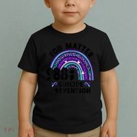 Rainbow You Matter 988 Suicide Prevention Awareness Ribbon Toddler T-Shirt thumb 2