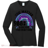 Rainbow You Matter 988 Suicide Prevention Awareness Ribbon Women's Long Sleeve Shirt thumb 0