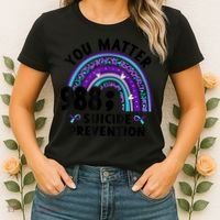 Rainbow You Matter 988 Suicide Prevention Awareness Ribbon Women's T-Shirt thumb 2