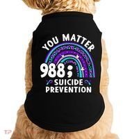 Rainbow You Matter 988 Suicide Prevention Awareness Ribbon Doggie Tank thumb 0