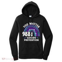 Rainbow You Matter 988 Suicide Prevention Awareness Ribbon Women's Hoodie thumb 0