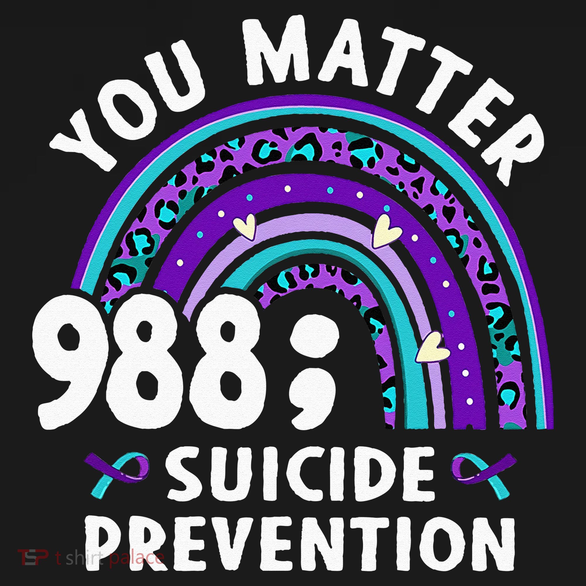 Rainbow You Matter 988 Suicide Prevention Awareness Ribbon Women's Hoodie