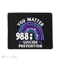 Rainbow You Matter 988 Suicide Prevention Awareness Ribbon Mousepad thumb 0