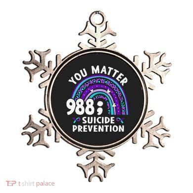 Rainbow You Matter 988 Suicide Prevention Awareness Ribbon Ornament