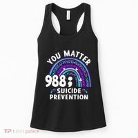Rainbow You Matter 988 Suicide Prevention Awareness Ribbon Women's Tank Top thumb 0