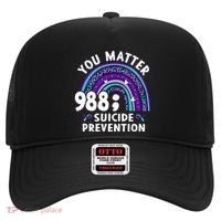 Rainbow You Matter 988 Suicide Prevention Awareness Ribbon Hat thumb 0