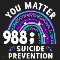 Rainbow You Matter 988 Suicide Prevention Awareness Ribbon Hat thumb 2