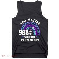 Rainbow You Matter 988 Suicide Prevention Awareness Ribbon Tank Top thumb 0