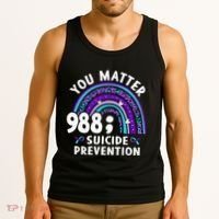 Rainbow You Matter 988 Suicide Prevention Awareness Ribbon Tank Top thumb 3