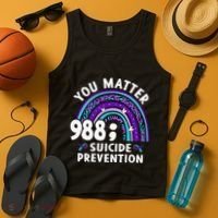 Rainbow You Matter 988 Suicide Prevention Awareness Ribbon Tank Top thumb 4