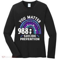 Rainbow You Matter 988 Suicide Prevention Awareness Ribbon Women's Long Sleeve Shirt thumb 0