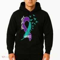 Rainbow You Matter 988 Suicide Prevention Awareness Ribbon Hoodie thumb 2