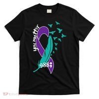 Rainbow You Matter 988 Suicide Prevention Awareness Ribbon T-Shirt thumb 0