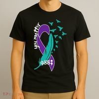 Rainbow You Matter 988 Suicide Prevention Awareness Ribbon T-Shirt thumb 3