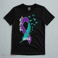 Rainbow You Matter 988 Suicide Prevention Awareness Ribbon T-Shirt thumb 5