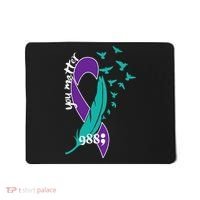 Rainbow You Matter 988 Suicide Prevention Awareness Ribbon Mousepad thumb 0