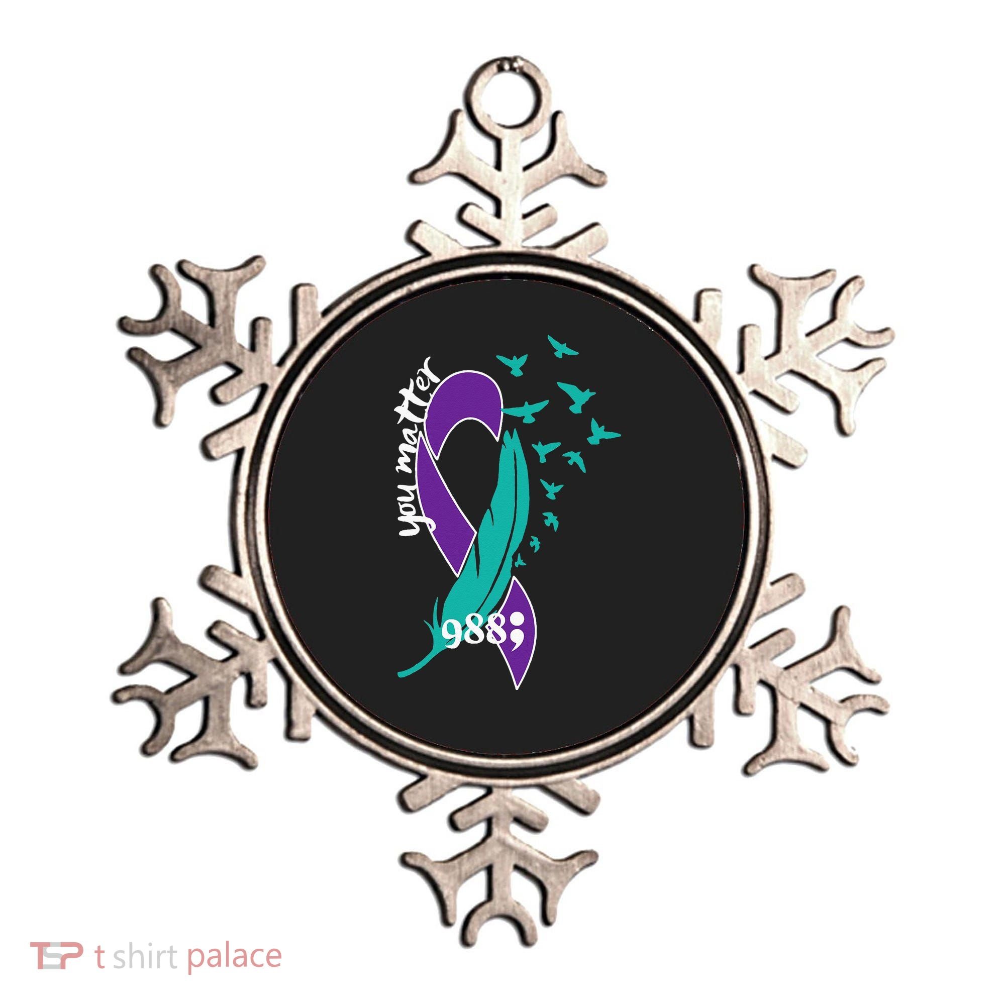Rainbow You Matter 988 Suicide Prevention Awareness Ribbon Ornament