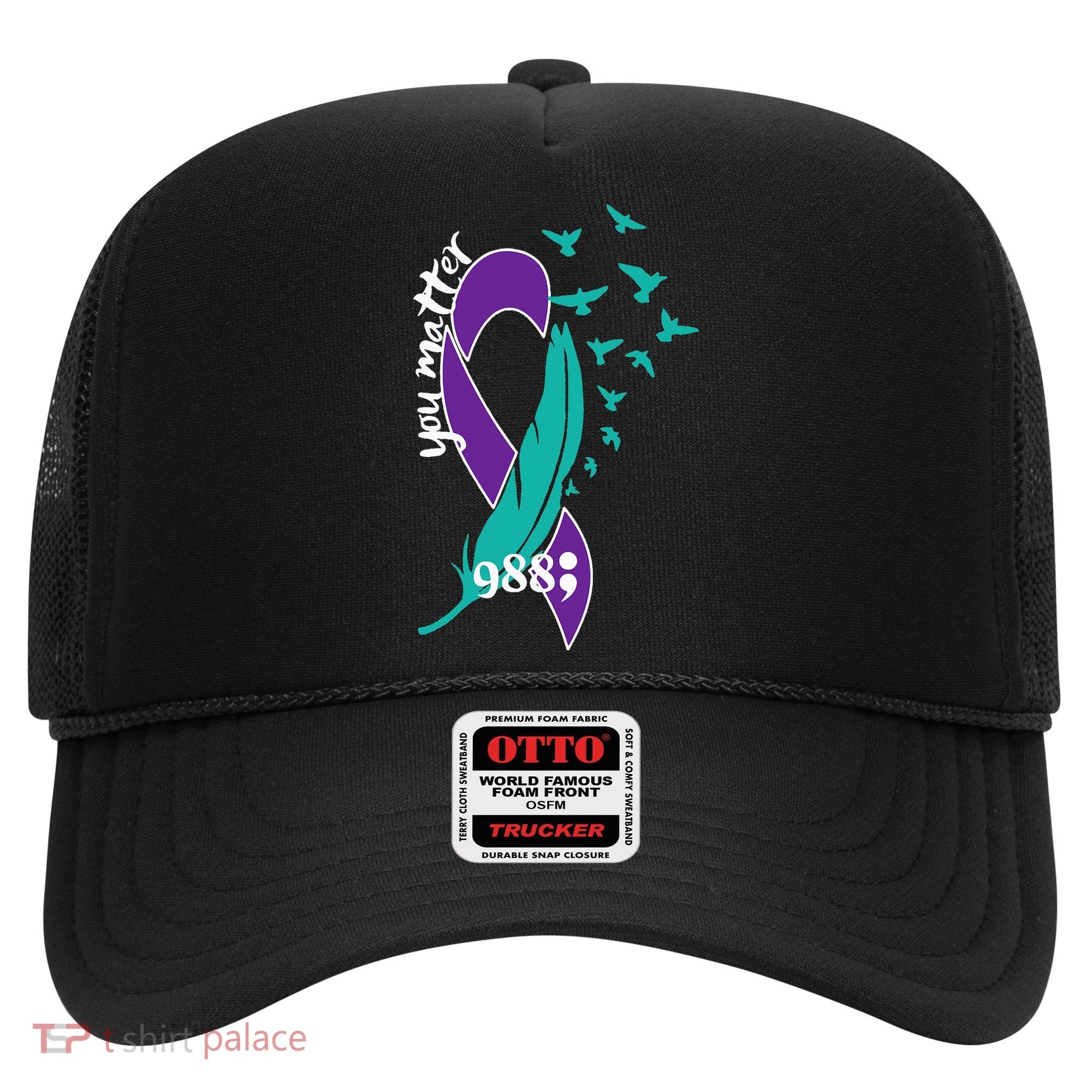 Rainbow You Matter 988 Suicide Prevention Awareness Ribbon Hat