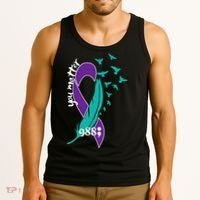 Rainbow You Matter 988 Suicide Prevention Awareness Ribbon Tank Top thumb 3
