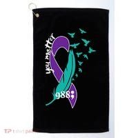 Rainbow You Matter 988 Suicide Prevention Awareness Ribbon Golf Towel thumb 0
