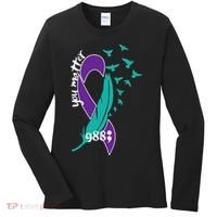 Rainbow You Matter 988 Suicide Prevention Awareness Ribbon Women's Long Sleeve Shirt thumb 0