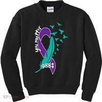 Rainbow You Matter 988 Suicide Prevention Awareness Ribbon Kids Sweatshirt thumb 0