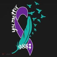 Rainbow You Matter 988 Suicide Prevention Awareness Ribbon Kids Sweatshirt thumb 2