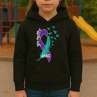 Rainbow You Matter 988 Suicide Prevention Awareness Ribbon Kids Hoodie thumb 3