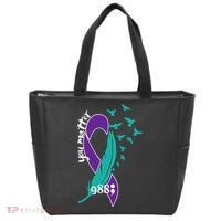 Rainbow You Matter 988 Suicide Prevention Awareness Ribbon Tote Bag thumb 0