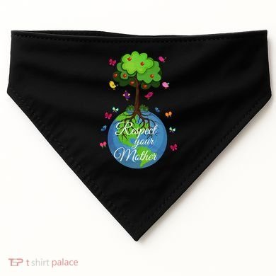 Respect Your Mother Earth Day Design Meaningful Gift USA-Made Doggie Bandana