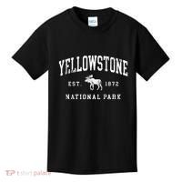 Retro Yellowstone National Park Est 1872 Hiking Kids T-Shirt thumb 0