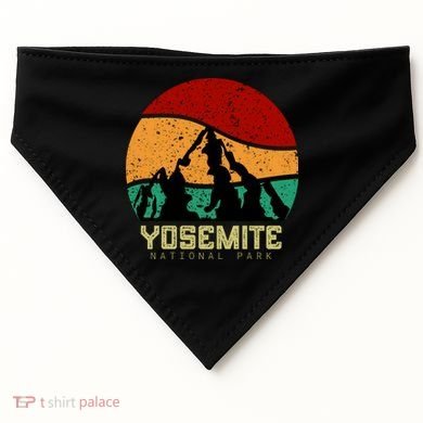 Retro Yosemite National Park USA-Made Doggie Bandana