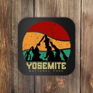 Retro Yosemite National Park Coaster