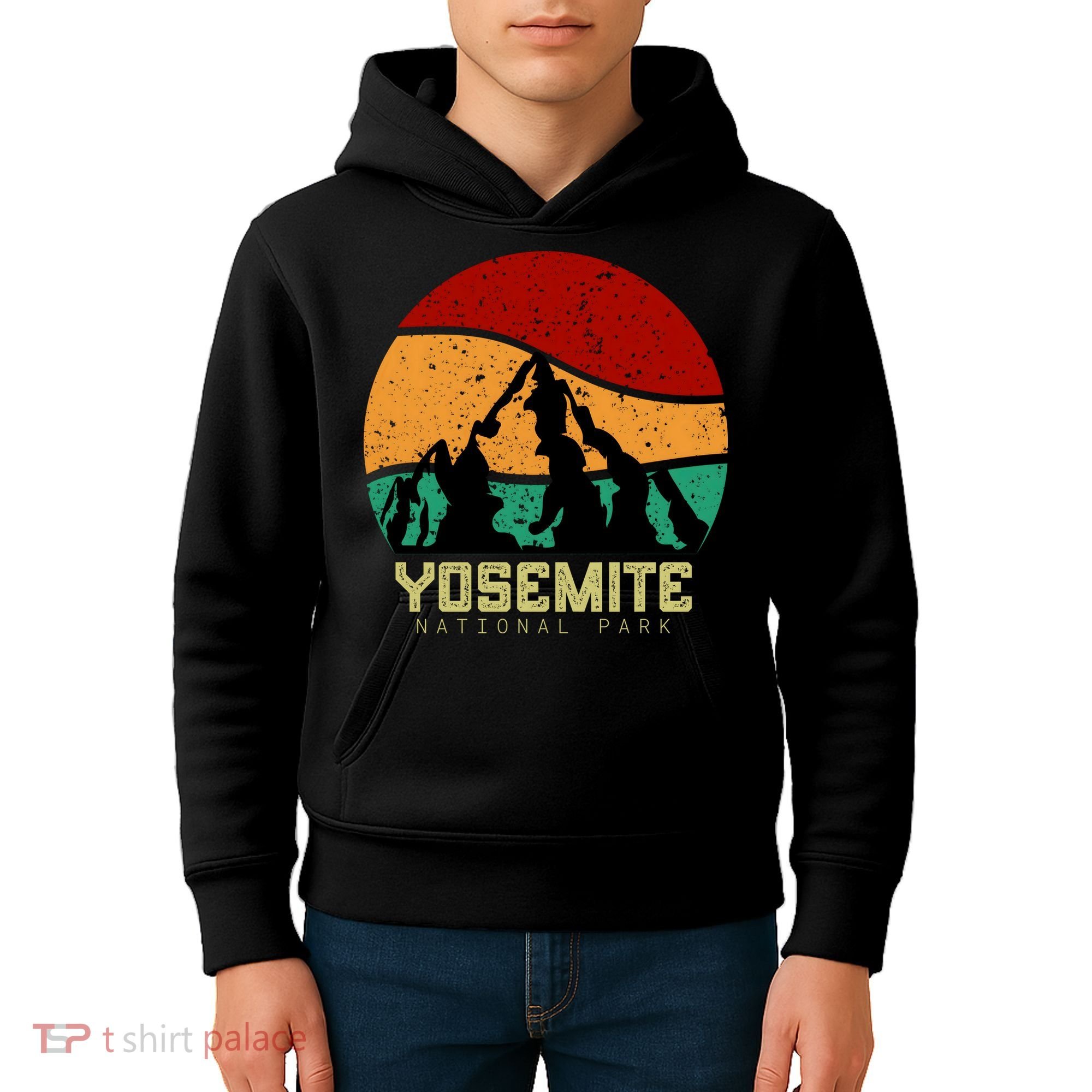 Retro Yosemite National Park Kids Hoodie