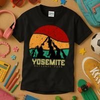 Retro Yosemite National Park Kids T-Shirt thumb 3