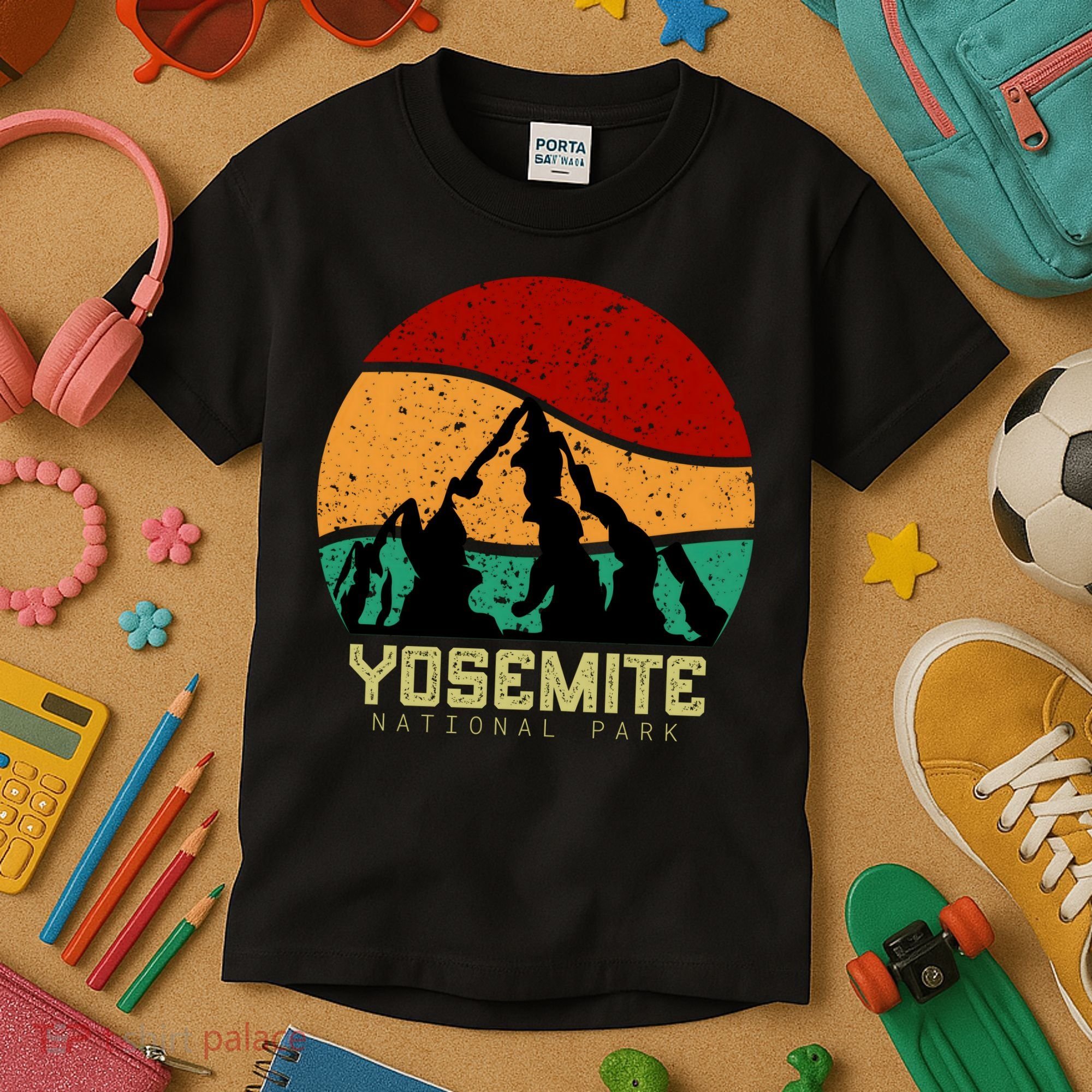 Retro Yosemite National Park Kids T-Shirt
