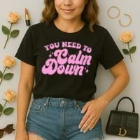Retro You Need To Calm Down Comfort Colors Boxy T-Shirt thumb 2