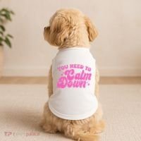 Retro You Need To Calm Down Doggie Tank thumb 2