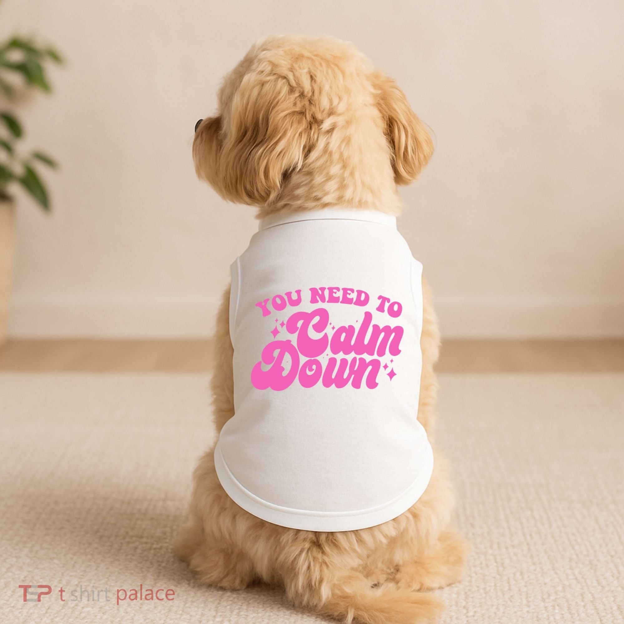 Retro You Need To Calm Down Doggie Tank