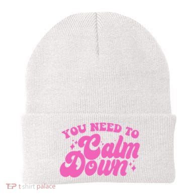 Retro You Need To Calm Down Beanie