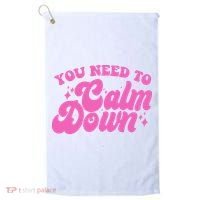 Retro You Need To Calm Down Golf Towel thumb 0