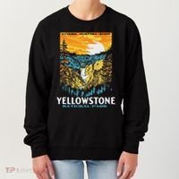 Retro Yellowstone National Park Wpa Style Lower Falls Women's Sweatshirt thumb 0